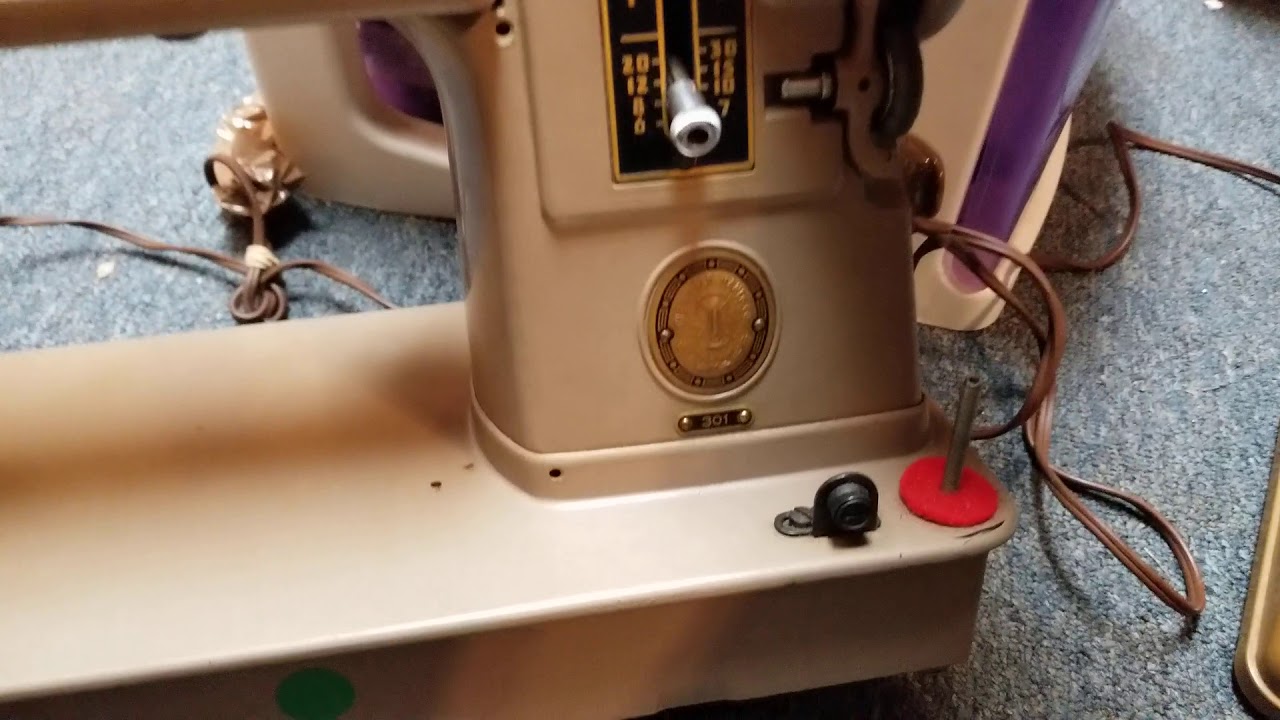 Singer model 301 sewing machine demo - YouTube