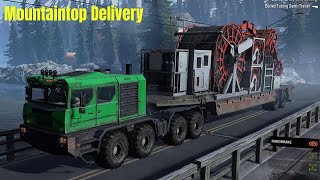 Flooded Foothills - Mountaintop Delivery - SnowRunner Play Through Part 398