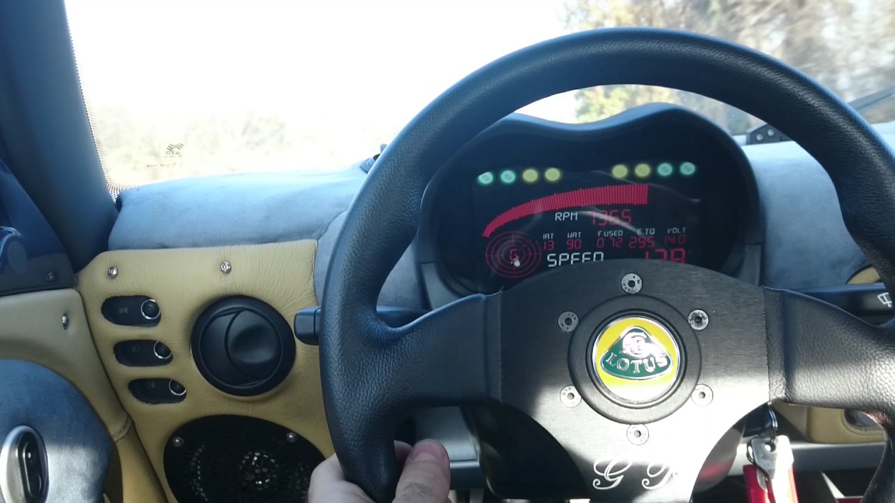 Dashboard lotus elise YouTube