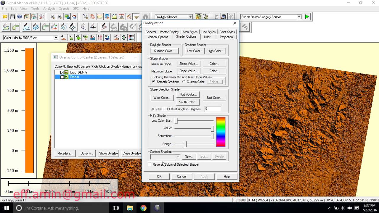 05 Membuat Tampilan 3D Pada Global Mapper - YouTube