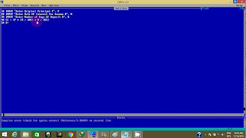 Solve Simple Interest With Qbasic Programming Using READ/DATA Statements
