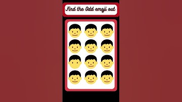 Find the Odd emoji out||Memory test challenge #puzzle