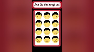 Find the Odd emoji out||Memory test challenge #puzzle
