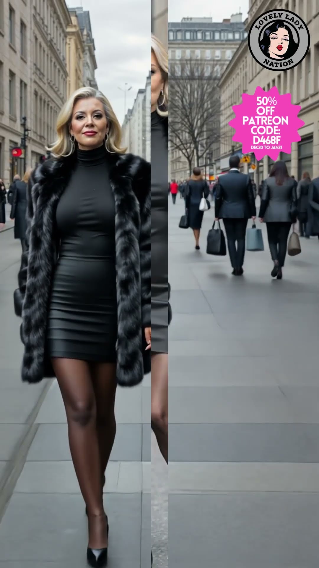 mature classy ladies in fur coats Vol.10 #shorts #ailookbook #aiart VIDEO SLIDESHOW