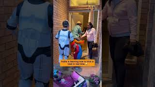 The most honest trick or treat moment you'll see all year 😂 #halloween #funny #shorts