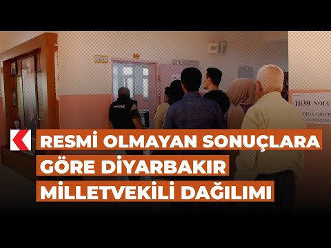 Resmi olmayan sonuçlara göre Diyarbakır milletvekili dağılımı