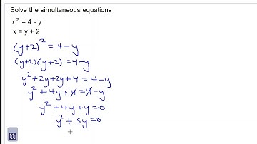solving one linear and one quadratic simultaneous equations
