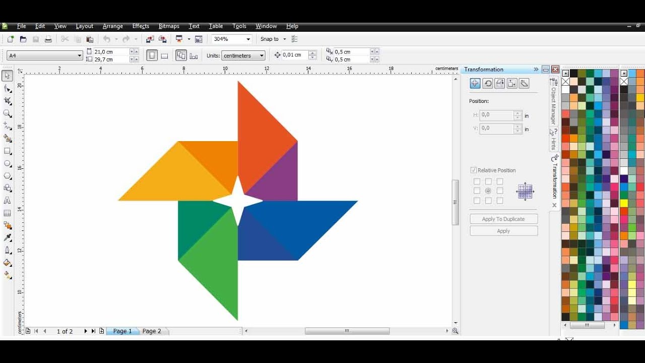 [Cara] Membuat Logo Sederhana dengan Rectangle Tool di CorelDRAW X4