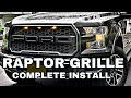 RAPTOR GRILLE INSTALL ON 2016 F150: Only complete install on YouTube.