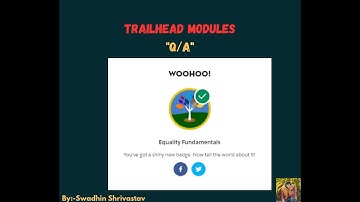 Equality Fundamentals #salesforce #trailhead #crm