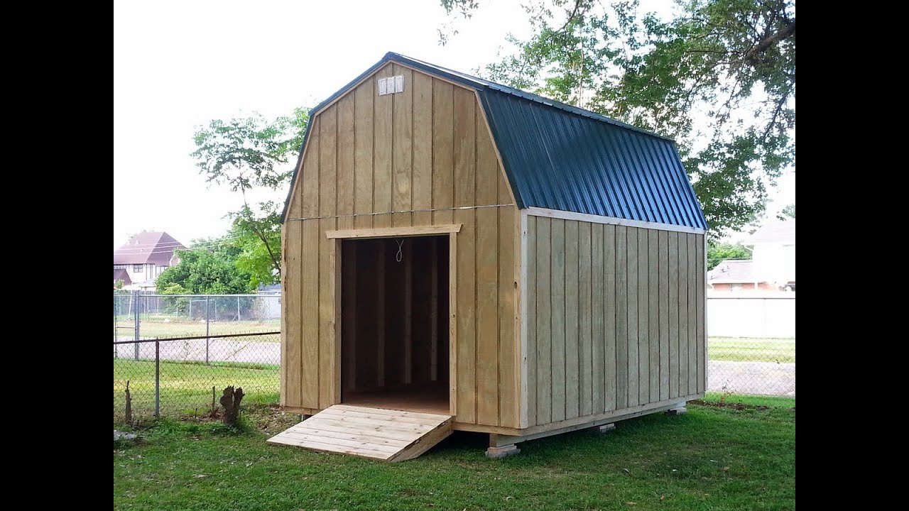 12x16 Barn(Gambrel) Shed 2 - Shed Plans - Stout Sheds LLC - YouTube