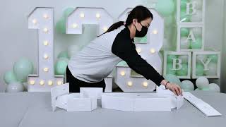 3FT Marquee letter light installation/Tutorial (Number 6) #marqueeletters #partydecorations