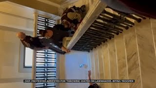 Protestor Arrested At State Capitol