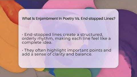 What Is Enjambment In Poetry Vs. End-stopped Lines? - The Prose Path