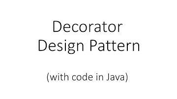 Decorator Design Pattern in Java
