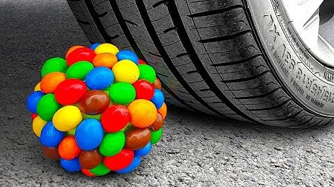 Crushing things with Car! 자동차로 바삭 바삭하고 부드러운 것을 분쇄! 실험용 자동차 vs 콜라, 환타 슬라임 캔디 토이 JCB 트랙터 오...