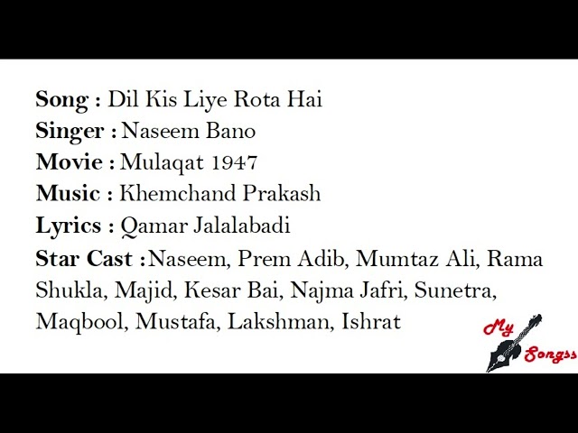 Dil Kis Liye Rota Hai Video Thumbnail