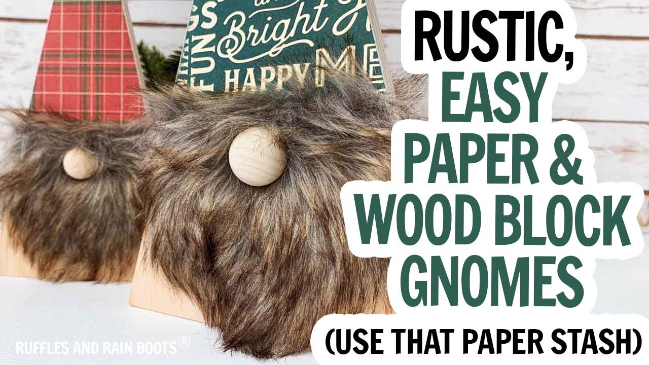 Wood Block Gnomes / Wood Block Santa / Christmas Decoupage DIY / Easy Christmas Decor / Holiday