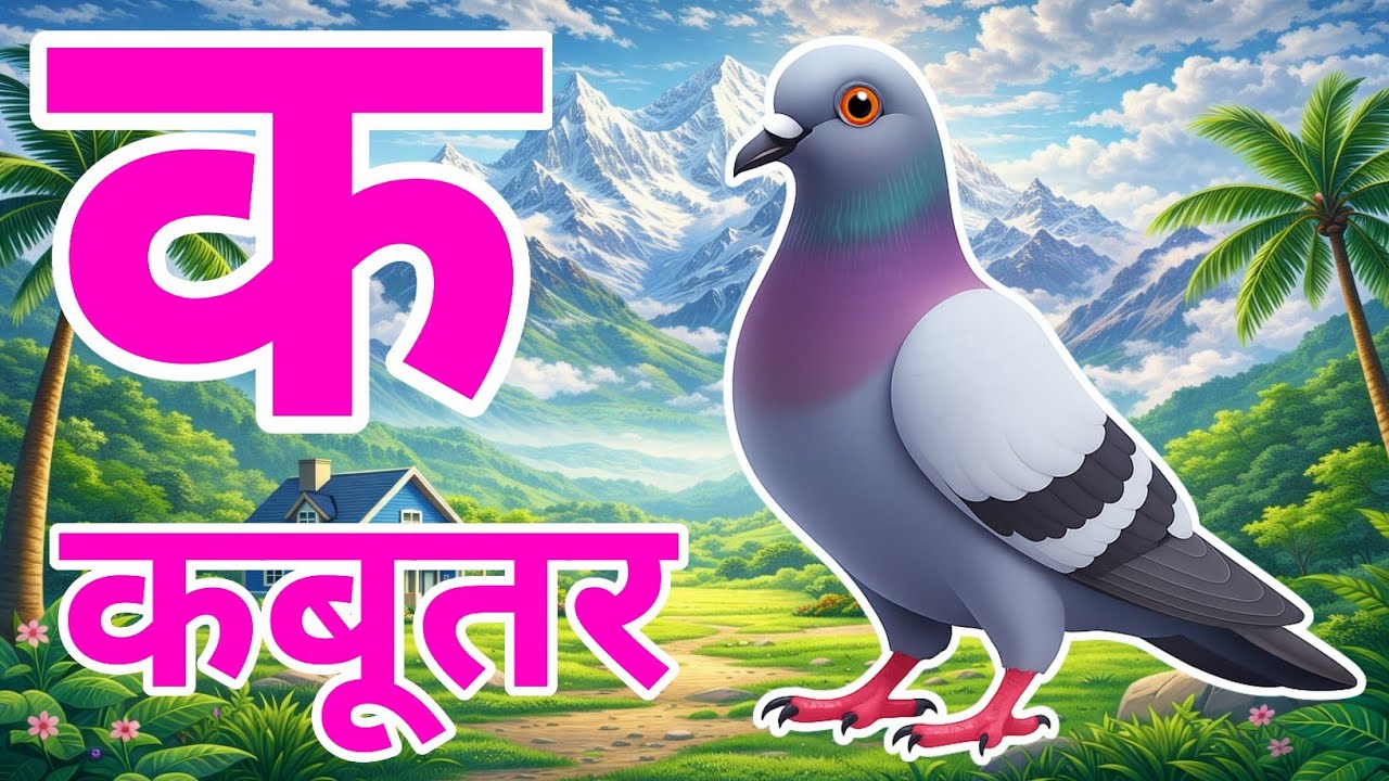 क से कबूतर, अ से अनार a se anaar k se kabutar I Hindi varnmala I ABCD क से कबूतर अ से अनार, for kids