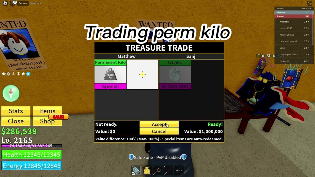 Trading perm kilo for rumble : r/bloxfruits