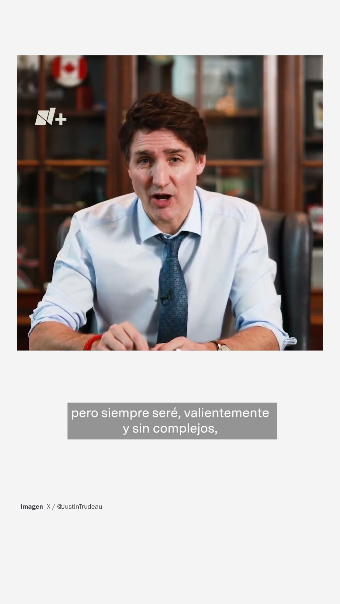 Justin Trudeau último mensaje como primer ministro de Canadá #nmas #shorts #canadá