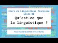 01questce que la linguistique 