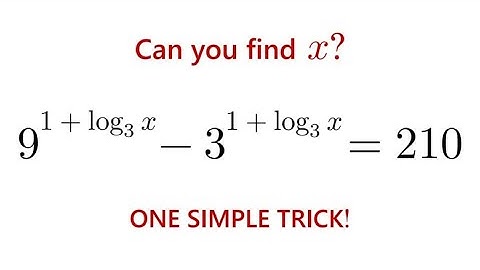 Can You Solve This Math Olympiad Log Equation?