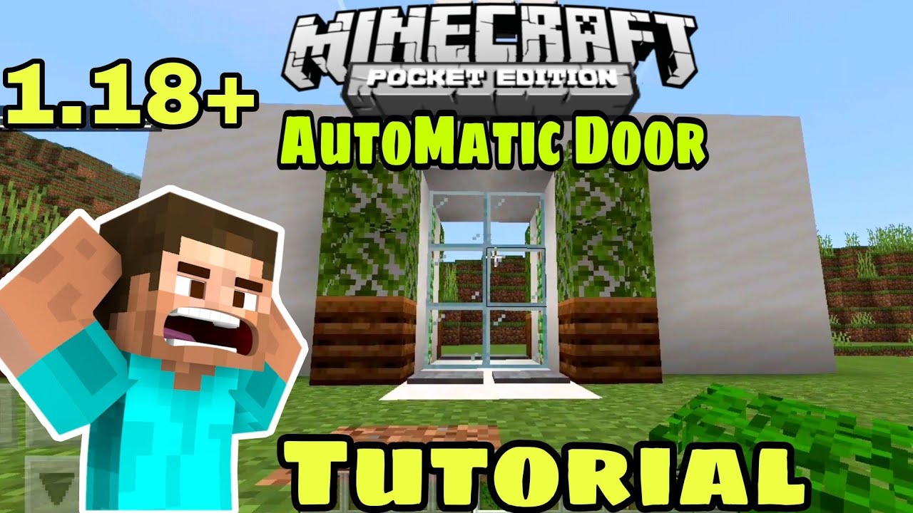 Minecraft 1.18+ Automatic Door Tutorial 3×3 piston | automatic door ...