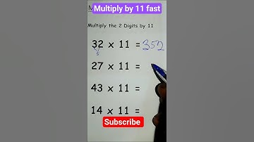 2 digit  Multiply by 11 Hack #maths #highschoolmath #mathstricks #education #mathematics