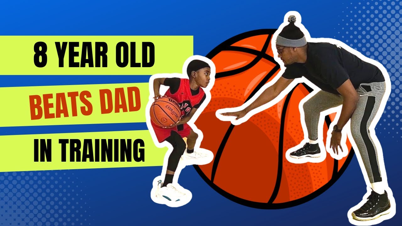 Basketball Kid Training Routine with Dad and he is only 8 Years Old