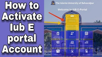 How to activate Iub E Portal By Using Mobile phone| Iub LMS Portal