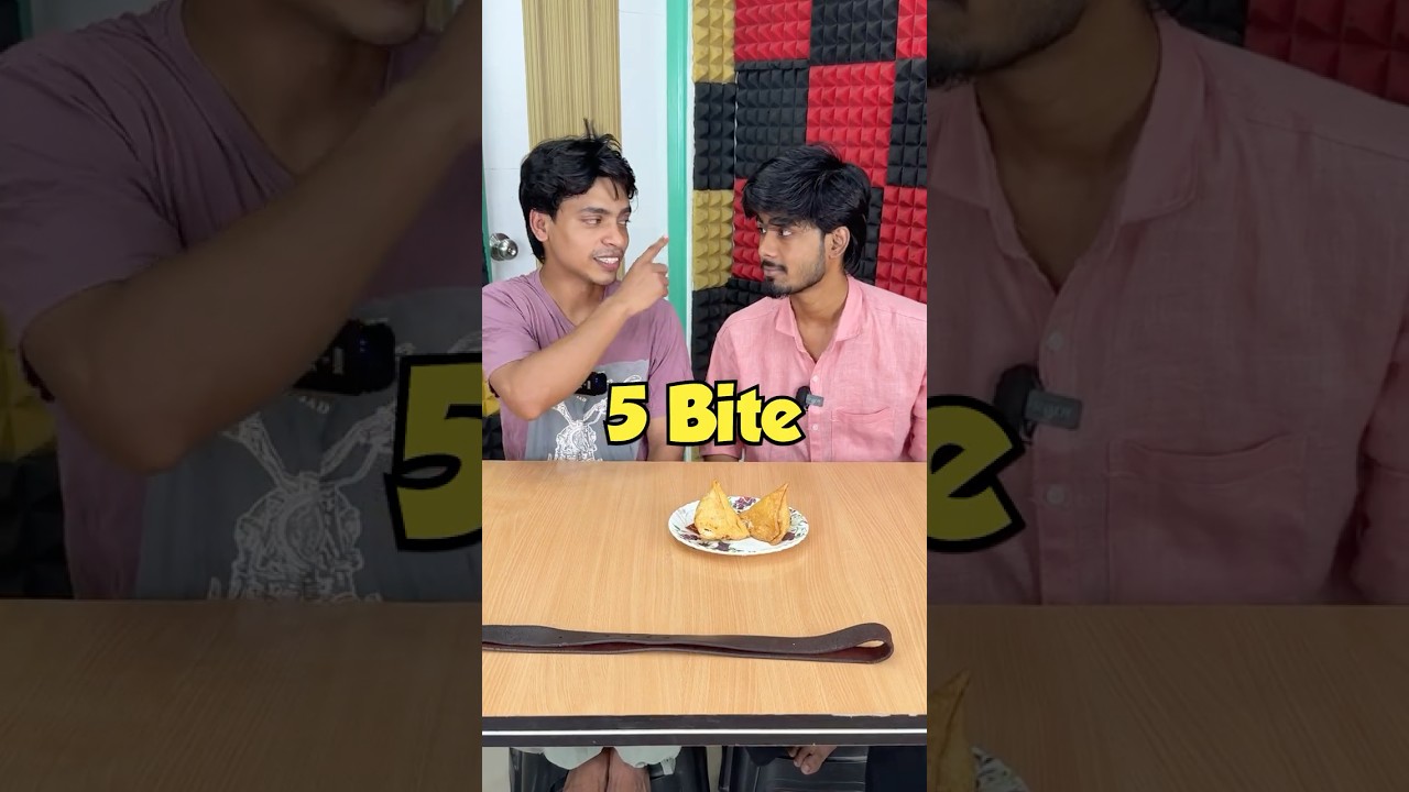 Samosa Eating Challenge In Minimum Bite🤪 #shorts