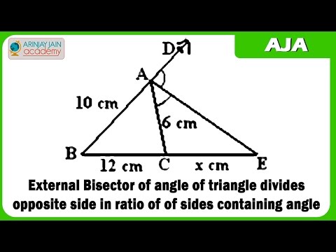 External Bisector of angle of triangle divides opposite side in ratio of of sides containing angle