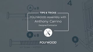 How to Assemble POLYWOOD Adirondack Chairs | Expert Tips From Anthony Carrino
