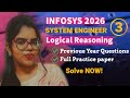 Infosys Logical reasoning | Previous Year Questions | Solve NOW!
