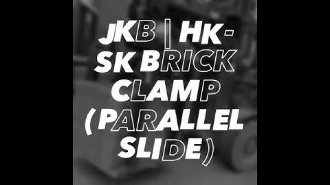 JKB | Hydraulic brick & block clamp (parallel squeeze) mounted to forklift