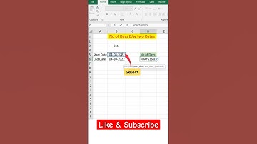Count Days Between The Dates in Excel | Find Days Between Dates Excel#shorts_ #excelformula #msexcel