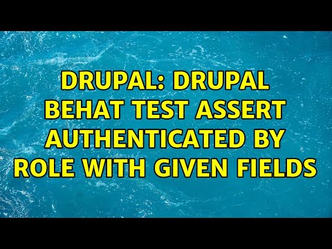 Drupal: drupal behat