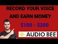 Audio bee review  make money recording your voice  easy side hustle you can do from anywhere