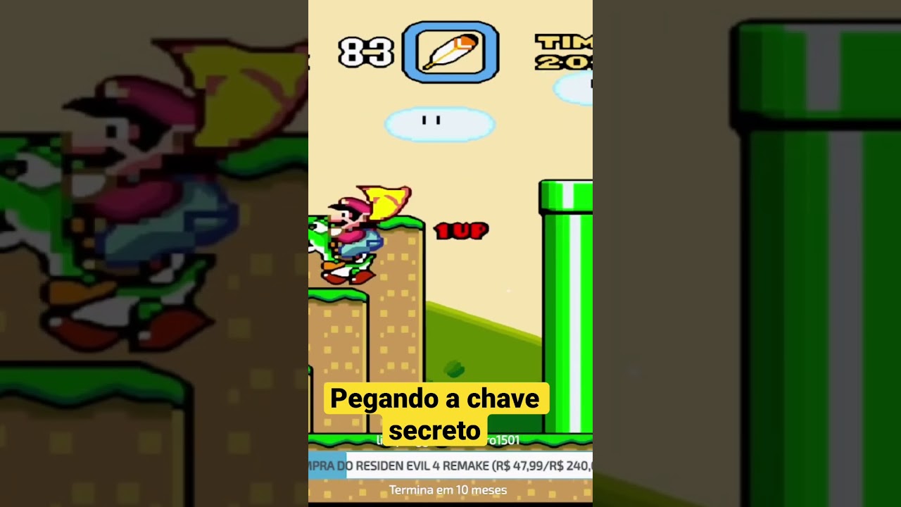 Pegando a chave secreto do super Mário 