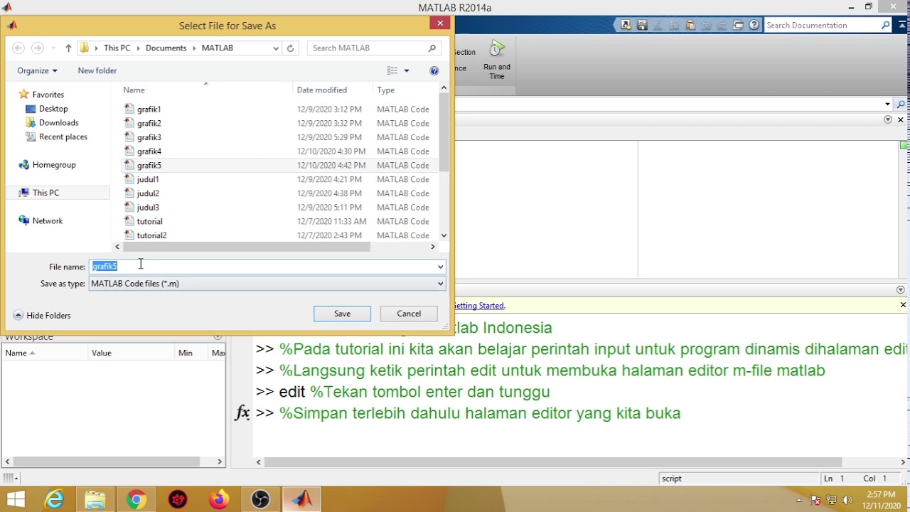 Belajar Perintah Input di Halaman Editor M-File Matlab - YouTube