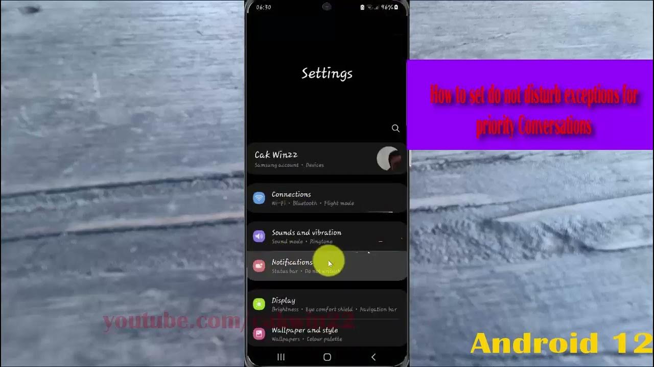 How to set do not disturb exceptions for priority Conversations in
