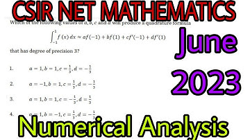 CSIR NET MATHEMATICS JUNE 2023 SOLUTION | CSIR NET MATHS NUMERICAL ANALYSIS #mathematicstudent