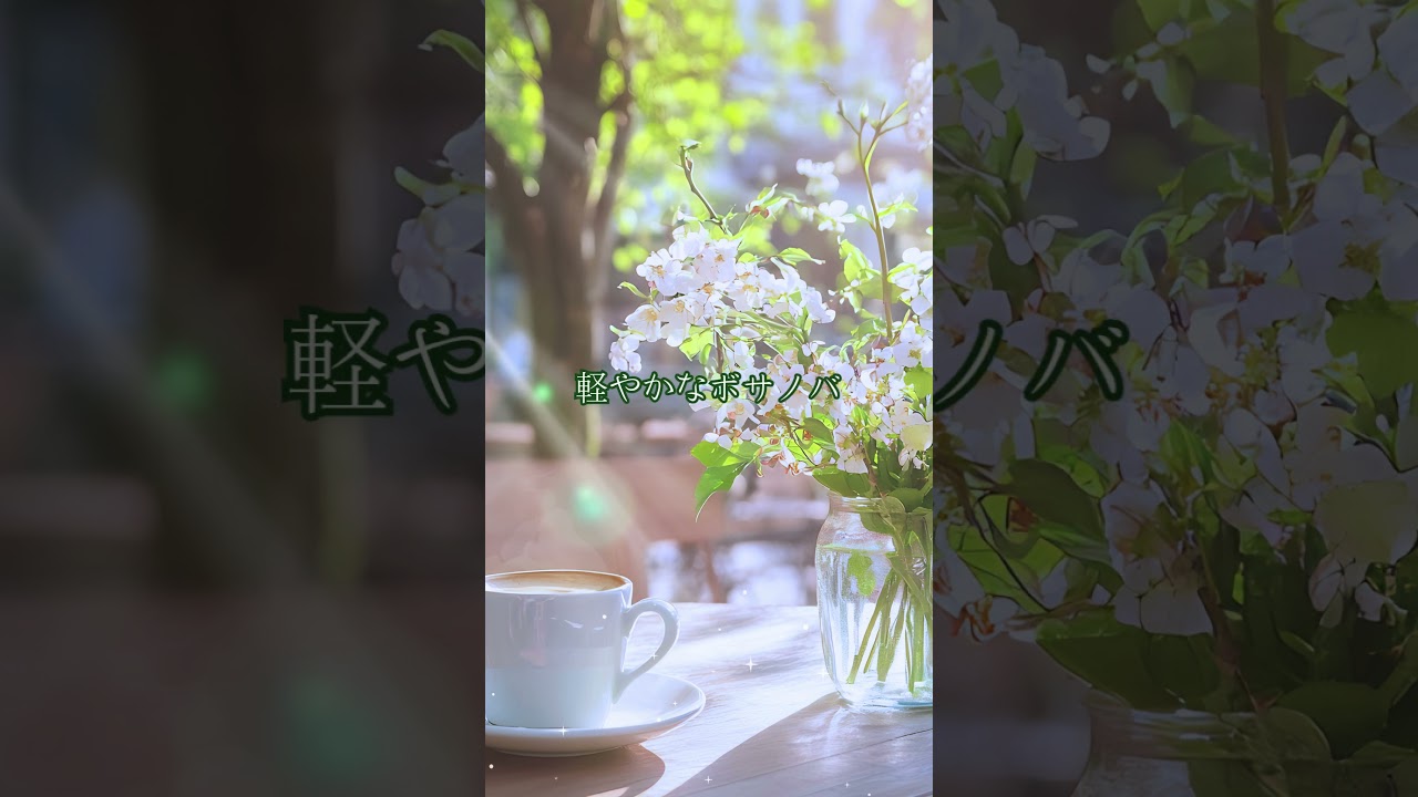 新緑薫るカフェテラスとボサノバ【カフェBGM】#カフェbgm #aimusic #癒し #ボサノバ