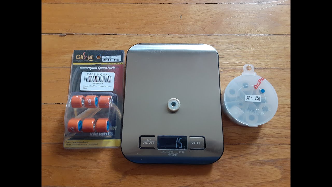 GY6 Variator Rollers Testing Do They Actually Work? / 1116 grams