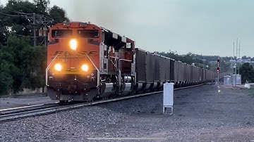 BNSF #8563 Leading & NB Empty Mega Coal Train With Four Middle DP & Two DP Unit’s 6/8/23