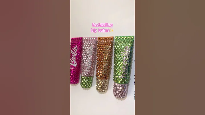 Bedazzle lip balms anyone? Which one is your fave🤩✨? #bling #rhinestones #skincare #diy #bedazzled