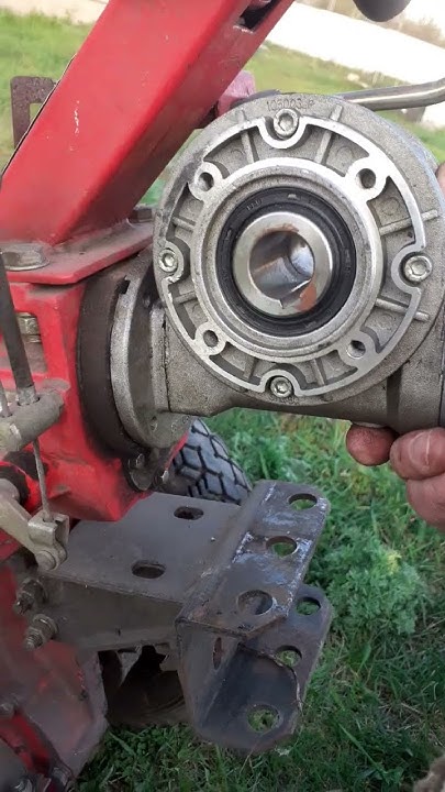 Червячный редуктор, на китайский мотоблок. - YouTube