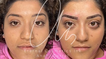 How to correct red eyebrows | PMU ARTIST | Color correction | Ombre powder | Eternal cosmetics ink |