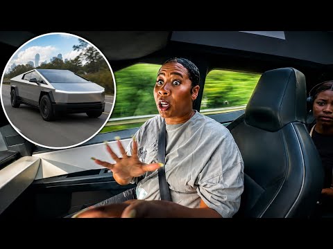 I PUT MY CYBERTRUCK ON AUTOPILOT & MY WIFE FREAKED OUT!!😱